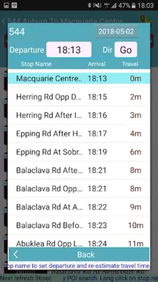 Sydney Bus Realtime android App screenshot 4